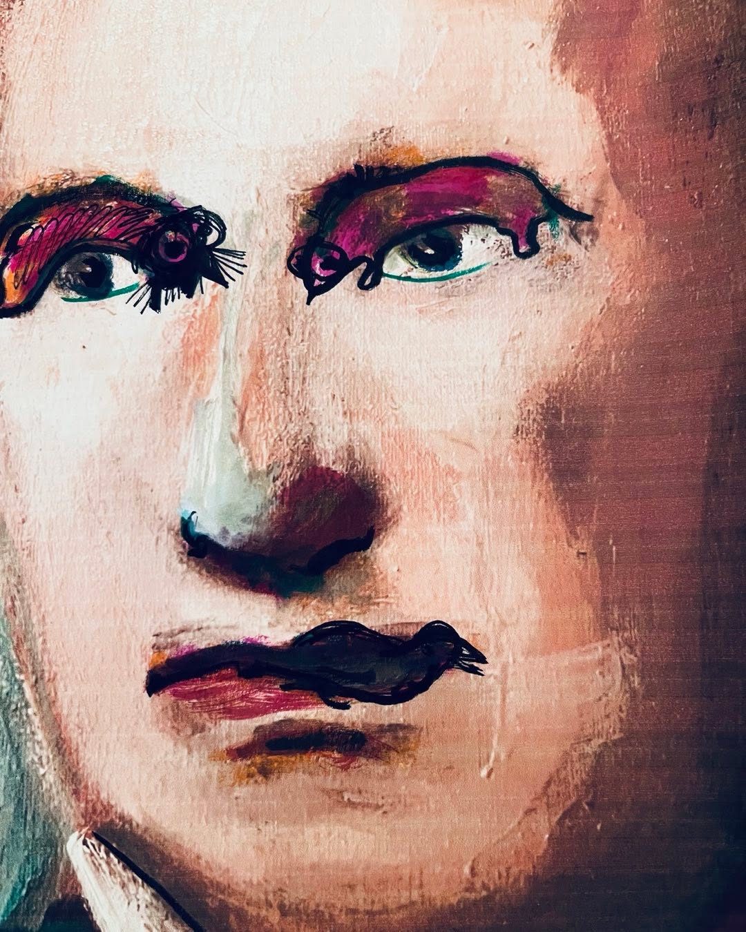 Drawing No. 2,004, 'Vince looked creepy with and without his stage makeup.', posted DEC 11, 2024