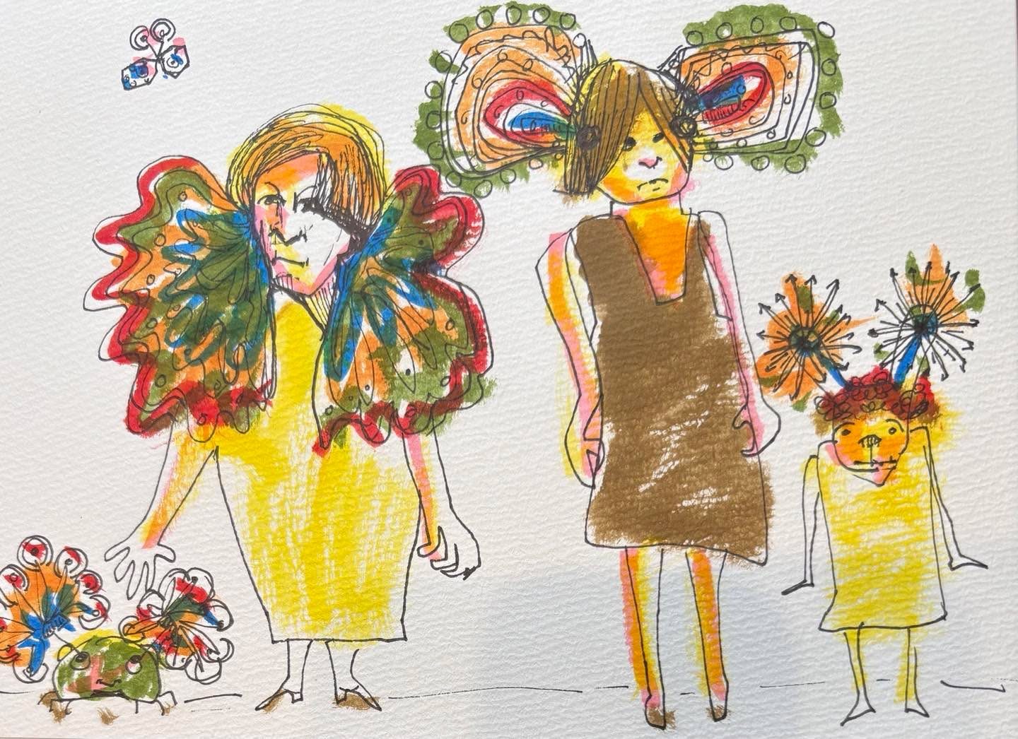 Drawing No. 2,619, 'The Baxter women heard that big earrings were in.', posted JUN 22, 2026