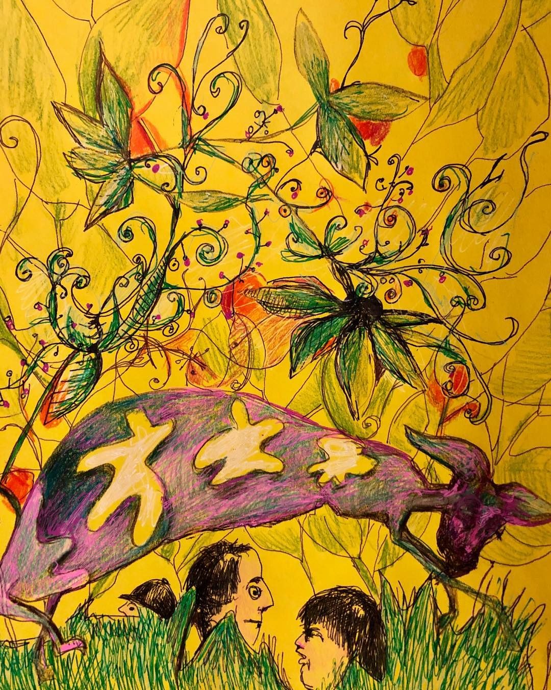 Drawing No. 146, 'At this rate, the Hochberg will never find the wild purple deer.', posted NOV 23, 2019