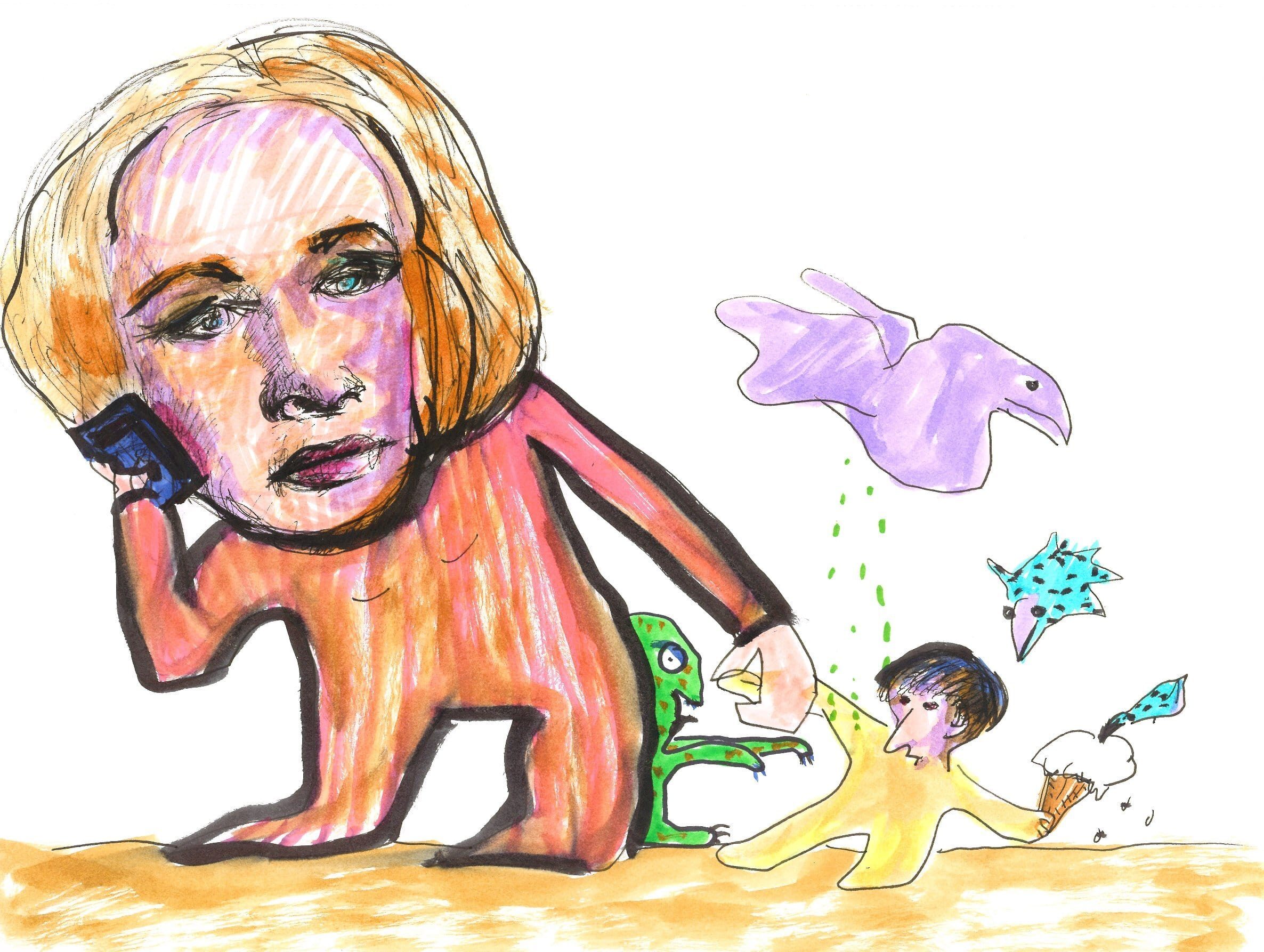 Drawing No. 1,202, 'Multi Tasking Mama', posted NOV 8, 2022