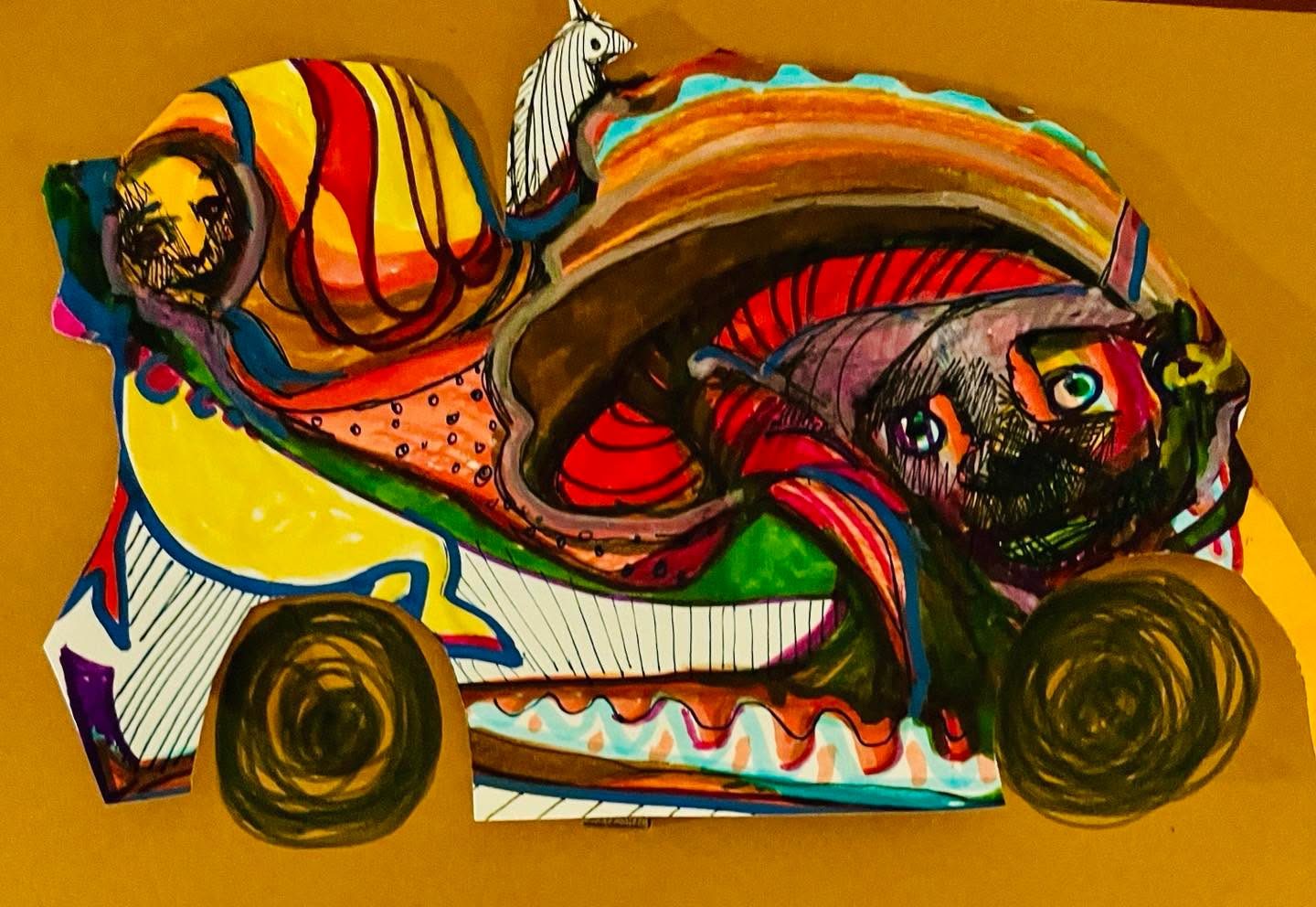 Drawing No. 1,515, 'Nobody felt really good about the baby zebra driving.', posted SEP 9, 2023