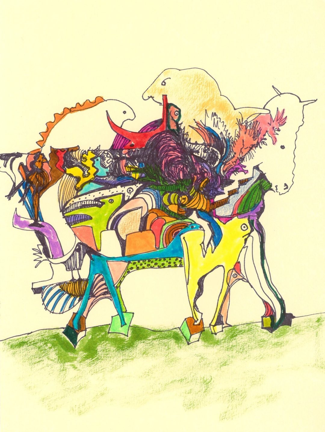 Drawing No. 1,498, 'Fluffy Beast of Burden', posted AUG 23, 2023