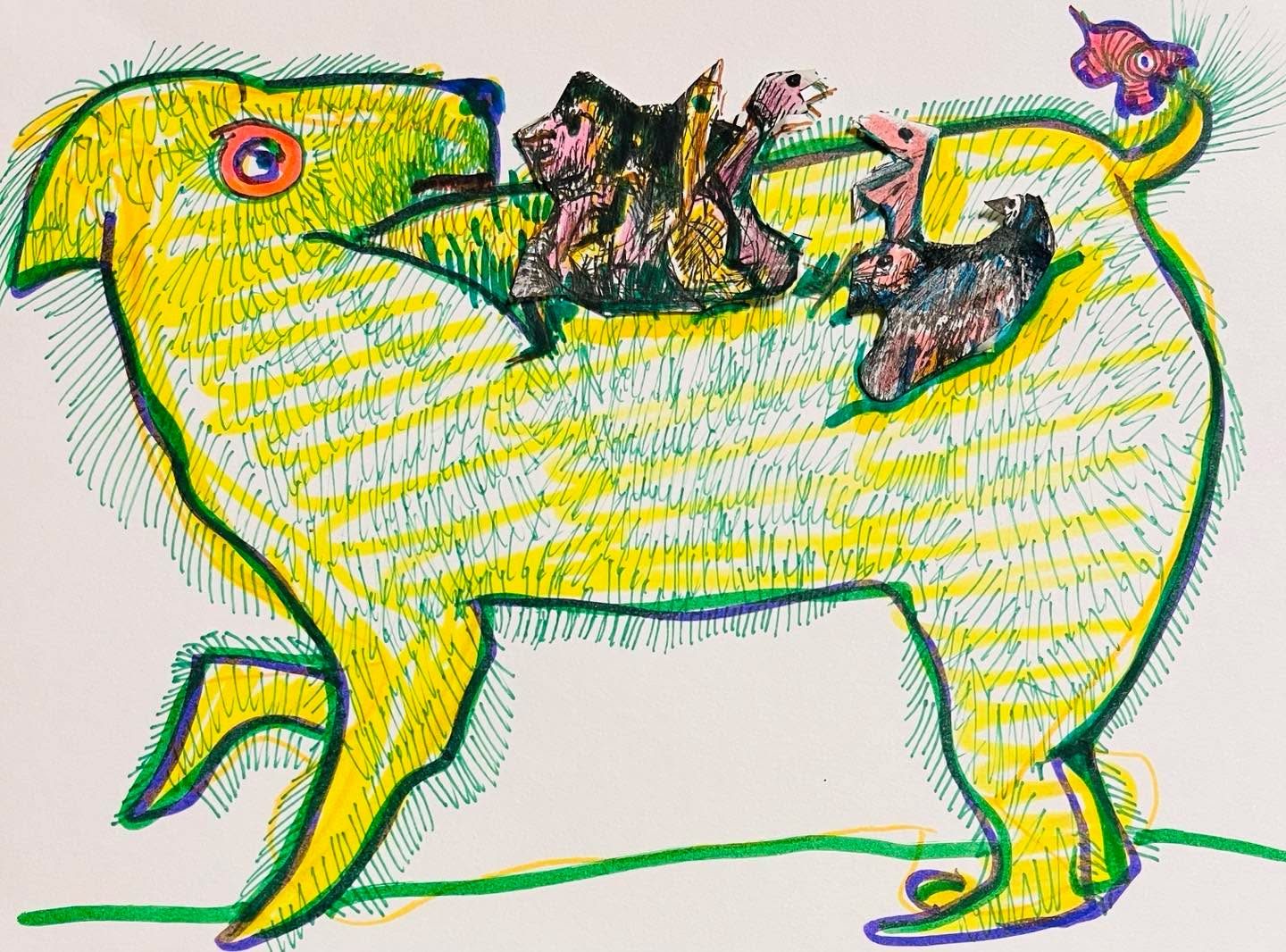 Drawing No. 1,566, 'It wasn't just fleas this time; Bowser had a confirmed case of bar flies.', posted OCT 27, 2023