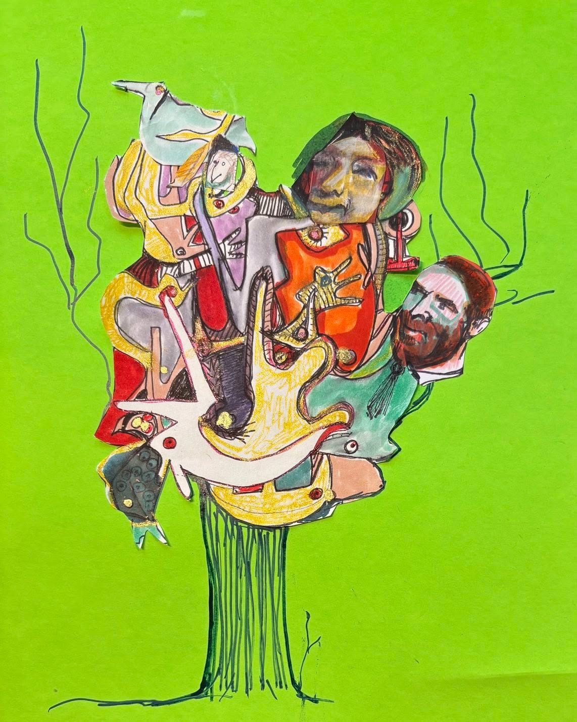 Drawing No. 2,170, 'The Fisks liked to birdwatch up close and personal.', posted MAY 17, 2025