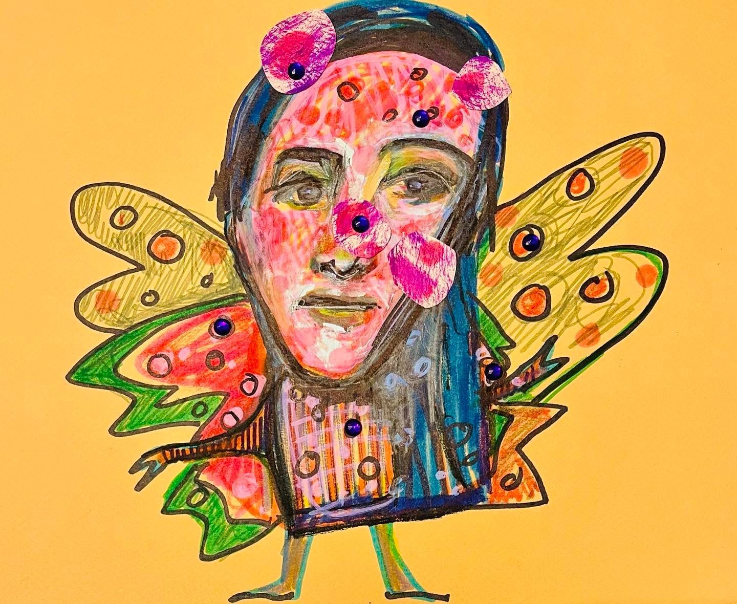 Drawing No. 1,552, 'Lana, a lantern fly, could only dream of joining the horticultural society.', posted OCT 18, 2023