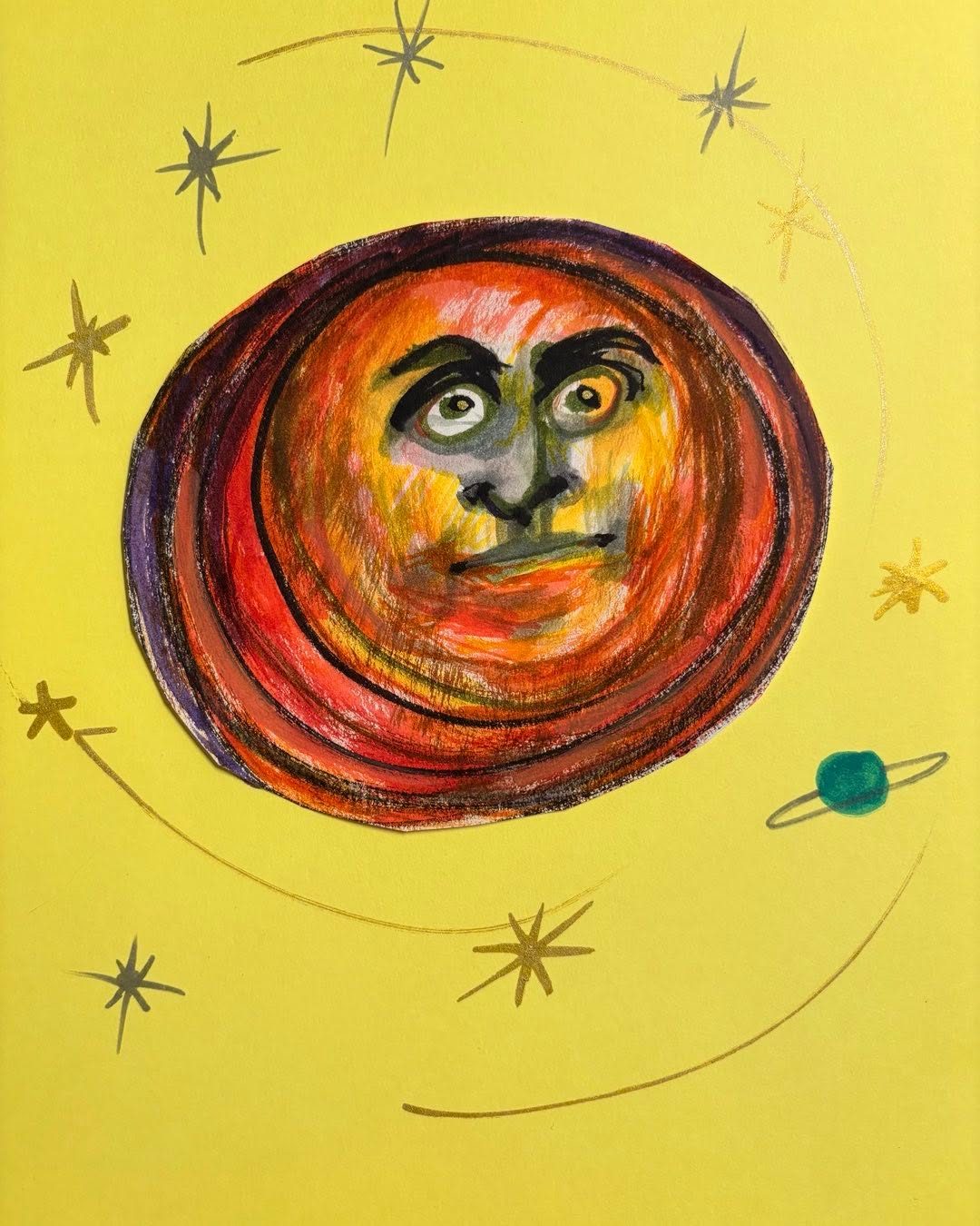 Drawing No. 2,427, 'At the end of the day, Rueben found that being a supermoon was not as much fun as he'd expected.', posted JAN 10, 2026