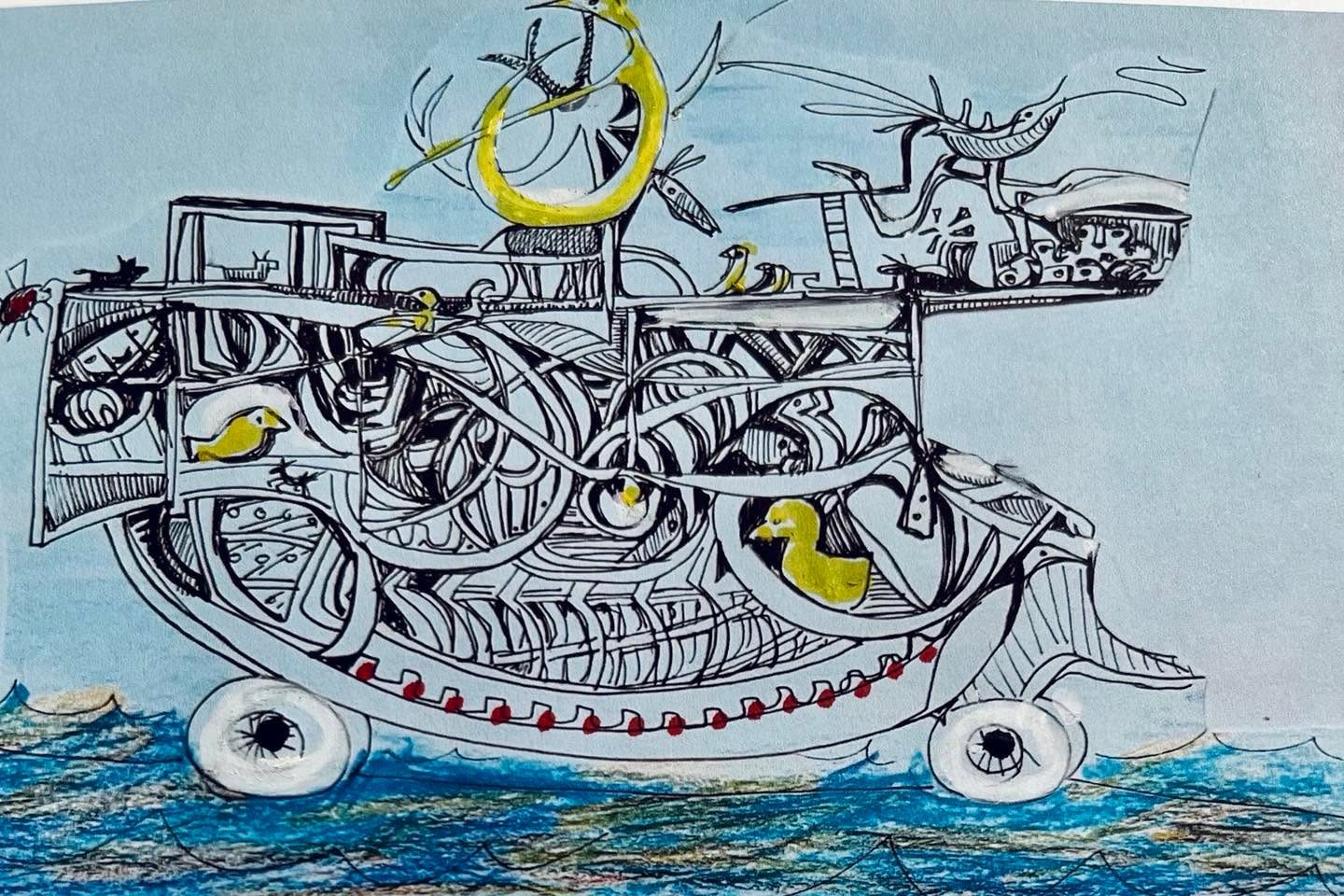 Drawing No. 1,026, 'At dawn, the Boston Duck Boat made an unscheduled run.', posted MAY 18, 2022