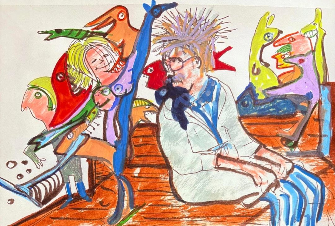 Drawing No. 2,299, 'Thanks to a generous grant, the nursing home brought in entertainment.', posted SEP 10, 2025