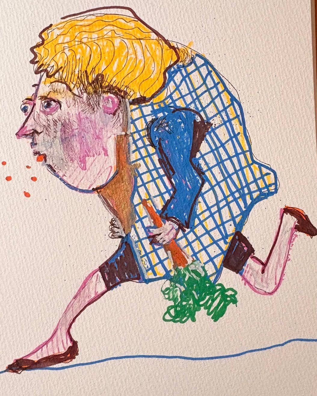 Drawing No. 2,471, 'Huffy turned every moment into a stress test.', posted FEB 20, 2026