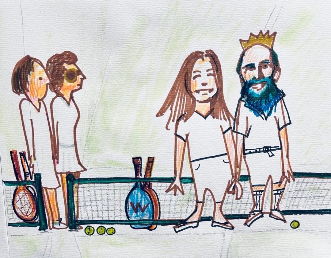 Drawing No. 1,396, 'Cathy's friends had concerns about her new honey's dating history.', posted MAY 15, 2023