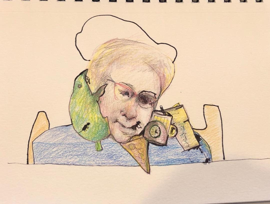Drawing No. 56, 'Life in a very small apartment', posted SEP 7, 2019