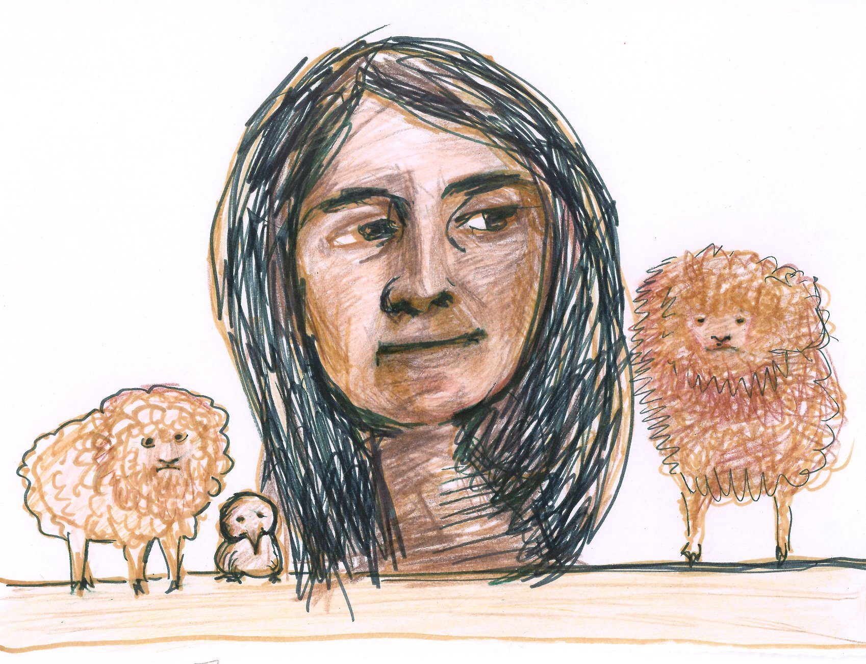 Drawing No. 1,389, 'Pulling the Wool', posted MAY 8, 2023
