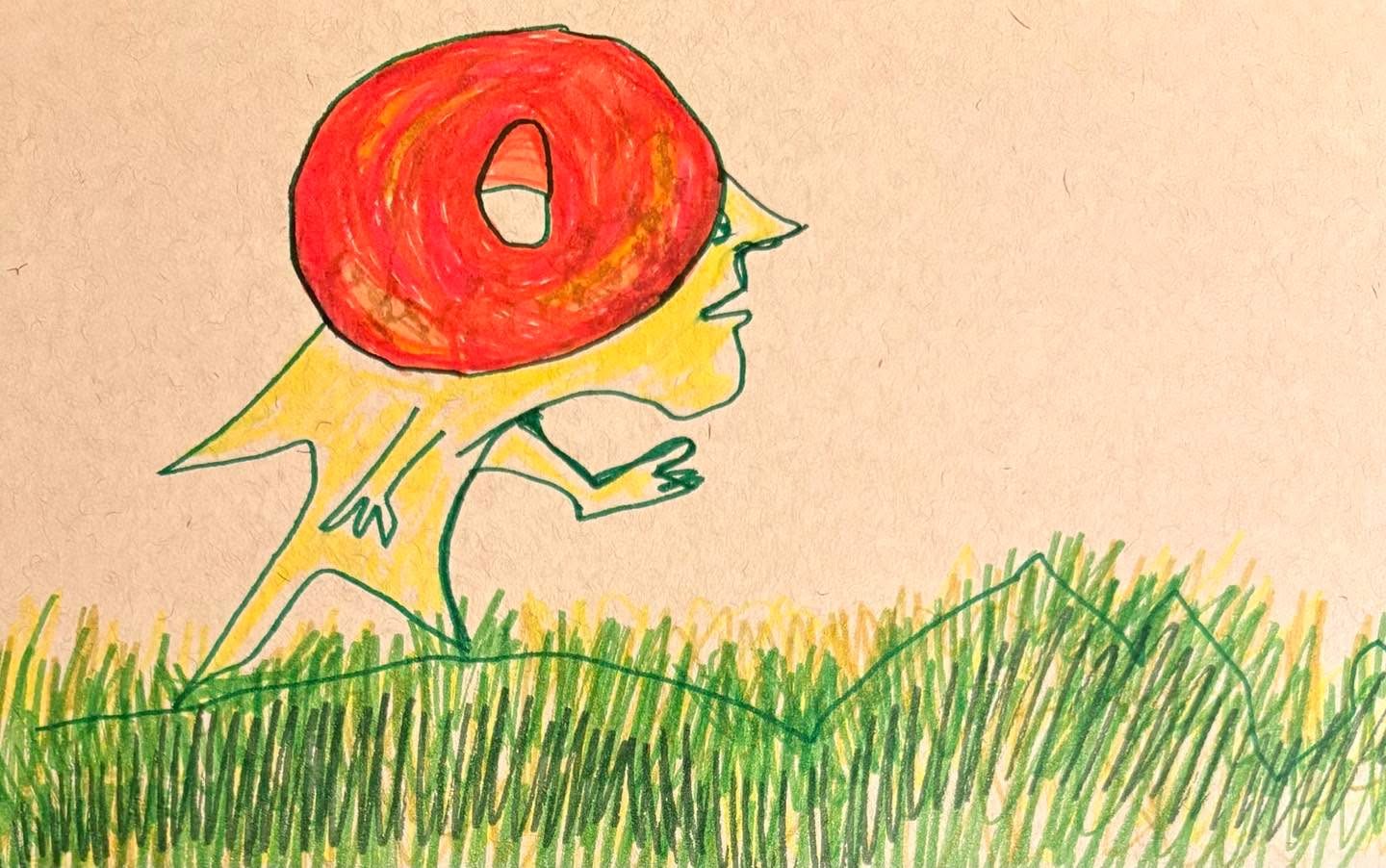 Drawing No. 2,446, 'Embarrassed by having to wear hearing aids, Lurvy hoped that wearing gaudy bagels on his ears would change the conversation.', posted JAN 28, 2026