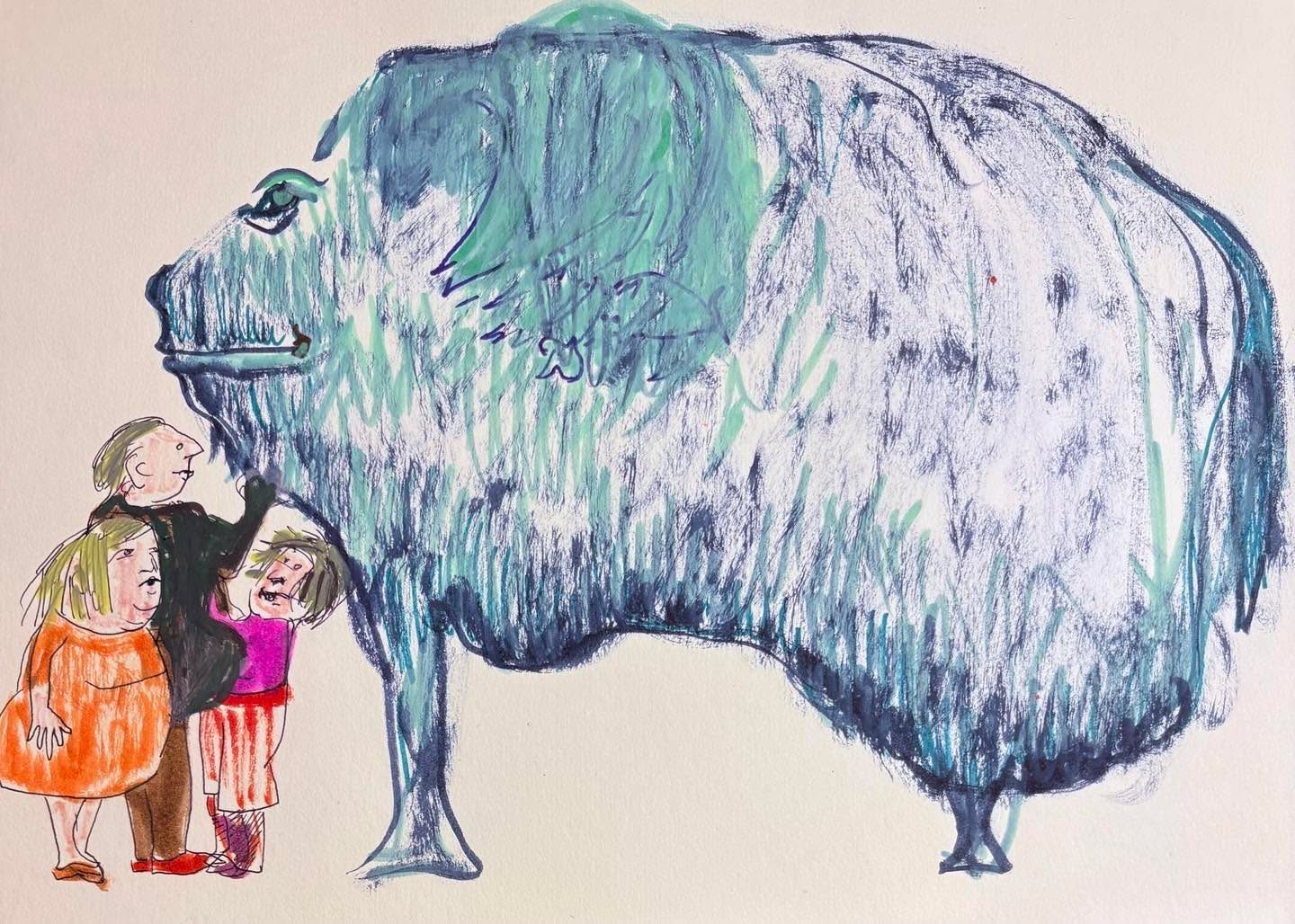 Drawing No. 2,387, 'It took some time, but Mini finally found her forever home.', posted DEC 4, 2025