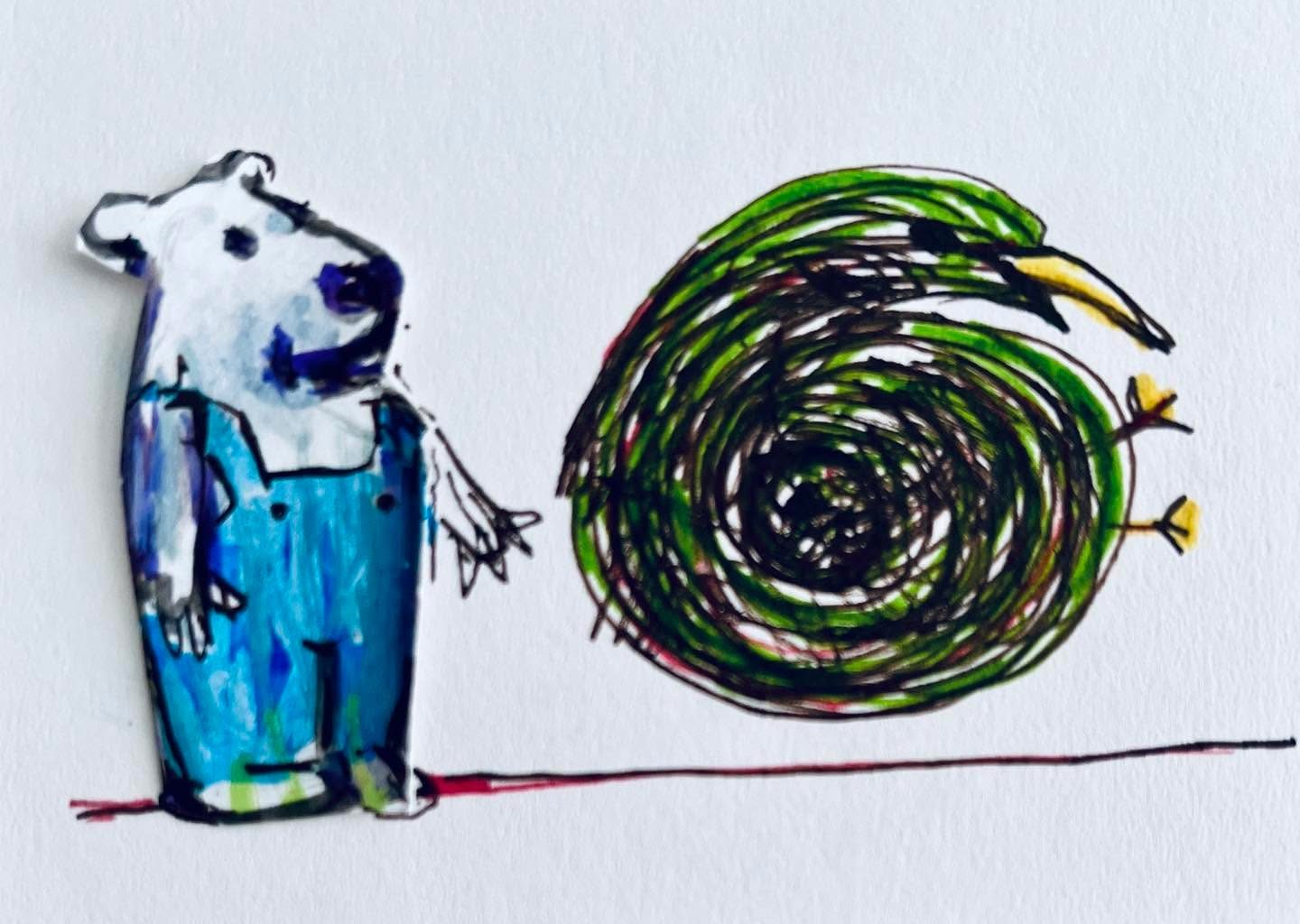 Drawing No. 1,405, 'Tumble Bird', posted MAY 24, 2023