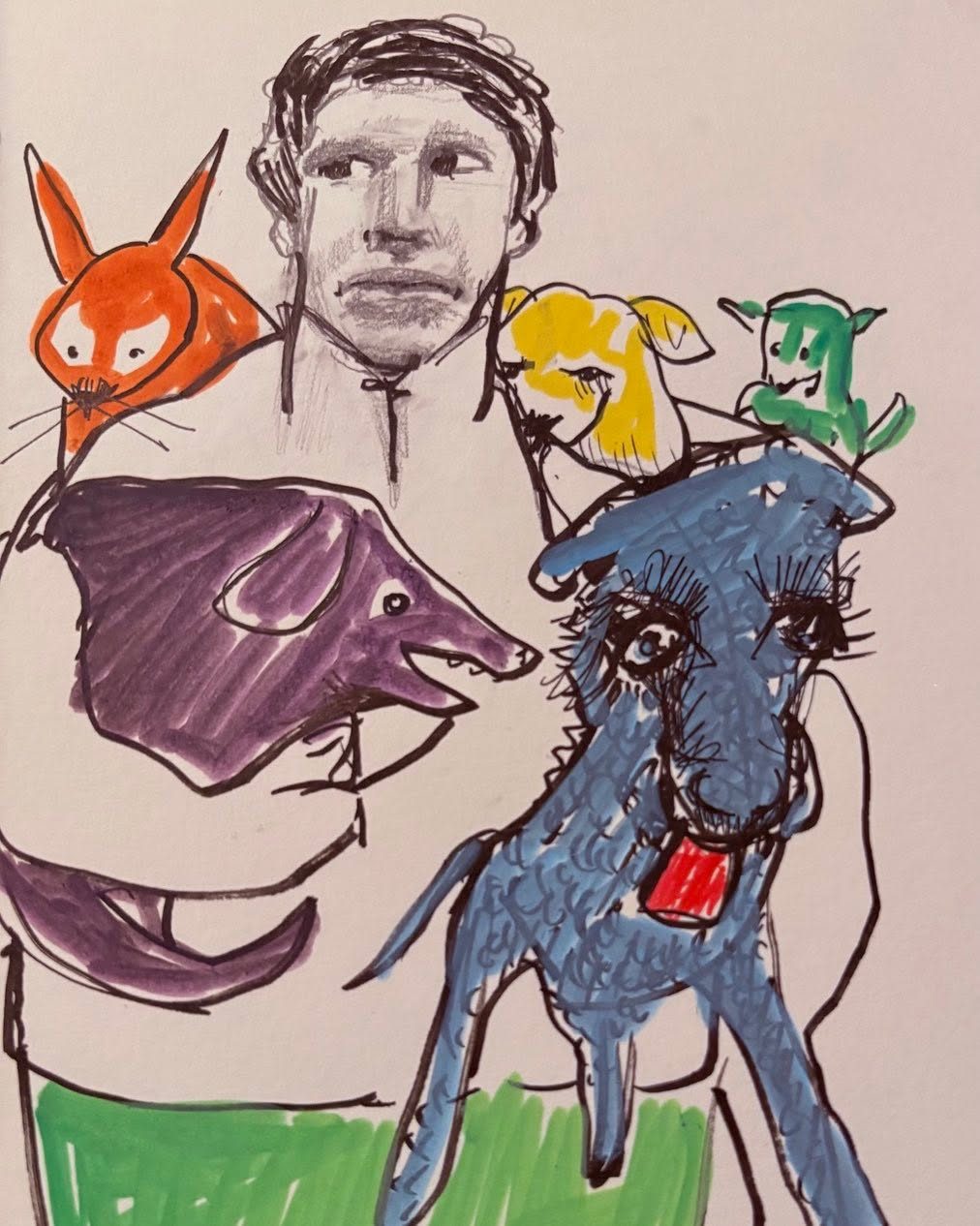 Drawing No. 2,600, 'Unable to select a shelter pet, Steele came home with five.', posted JUN 6, 2026