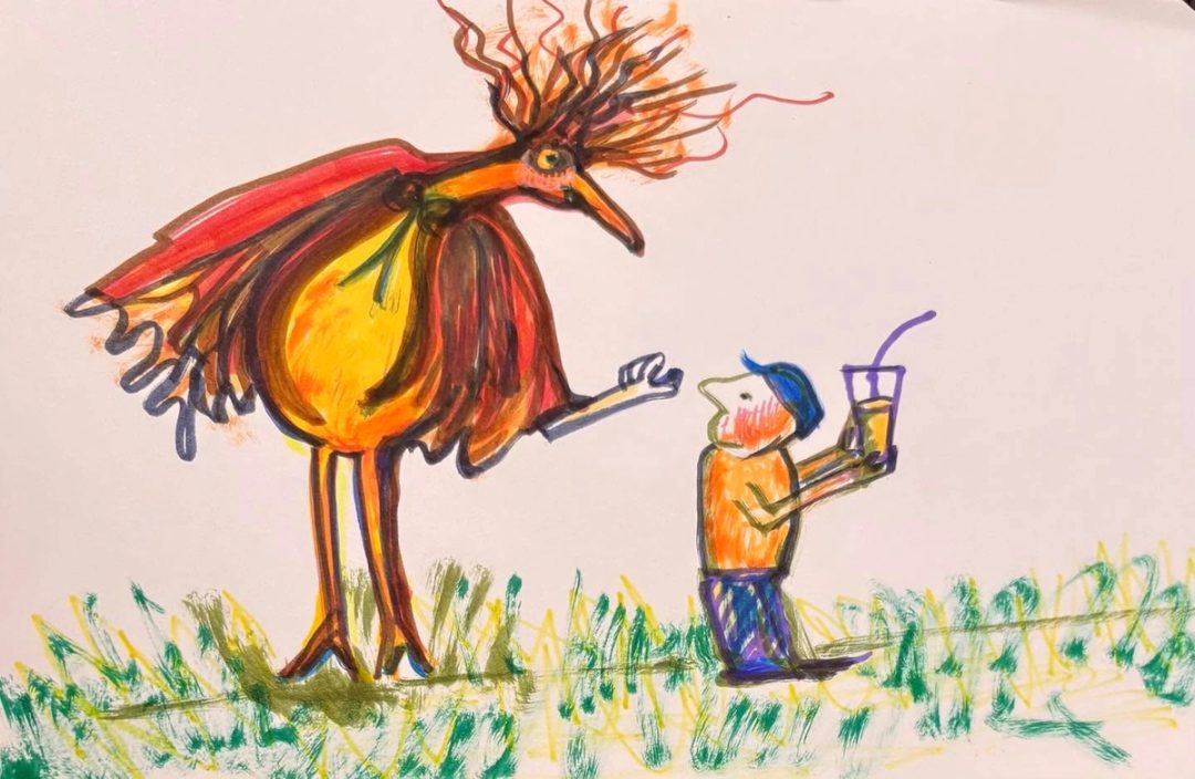 Drawing No. 2,436, 'Wilson discovered his uncle's stash of organic bug juice.', posted JAN 18, 2026