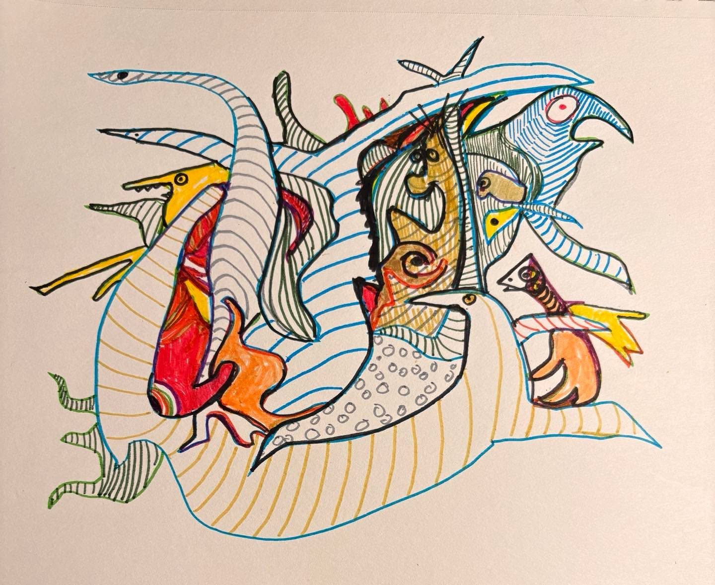 Drawing No. 2,219, 'Snapping the Finge family reunion photo was always a challenge.', posted JUN 29, 2025