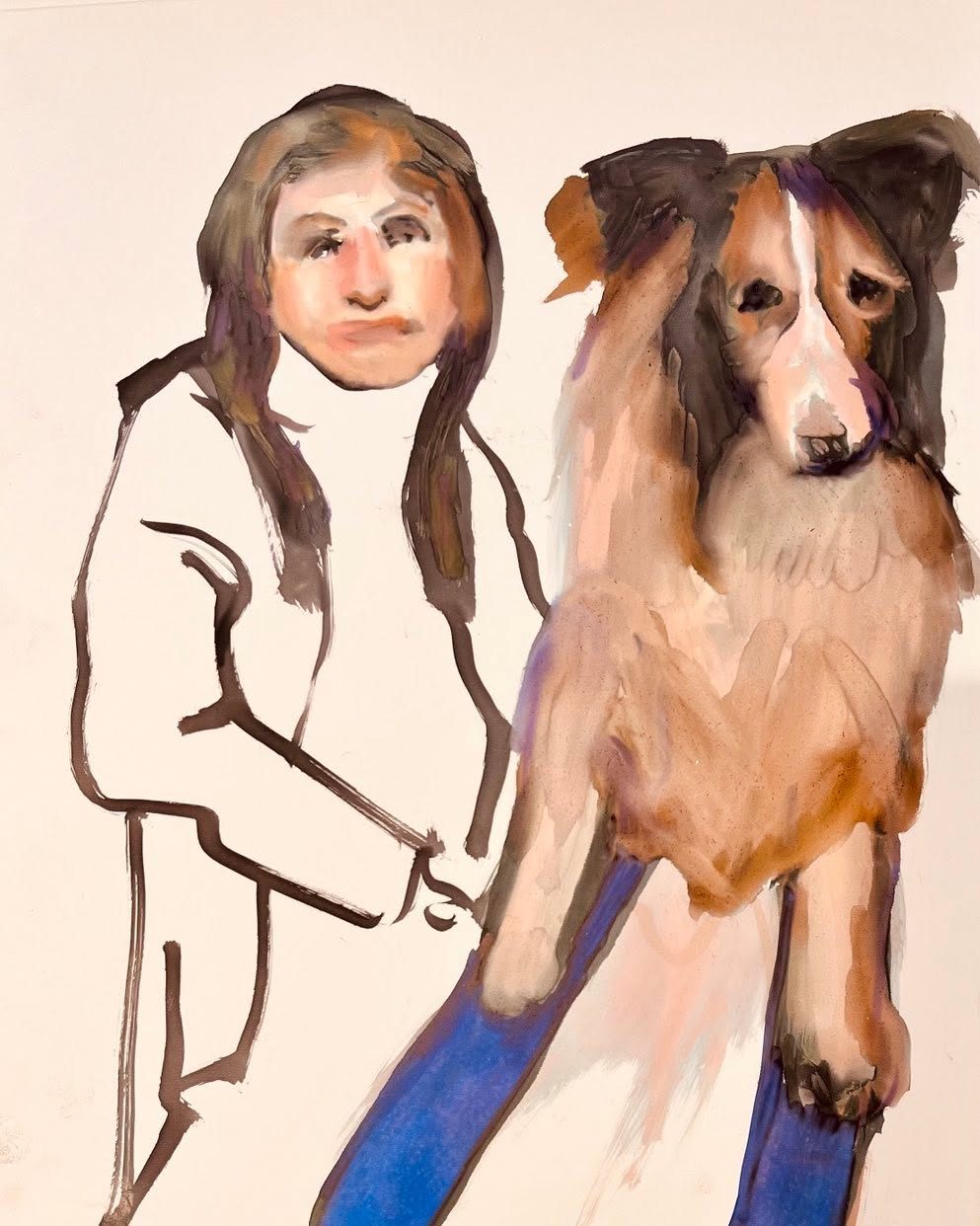 Drawing No. 1,312, 'After a long and grueling Iditarod, Sarah Beth just wanted to ski.', posted FEB 22, 2023