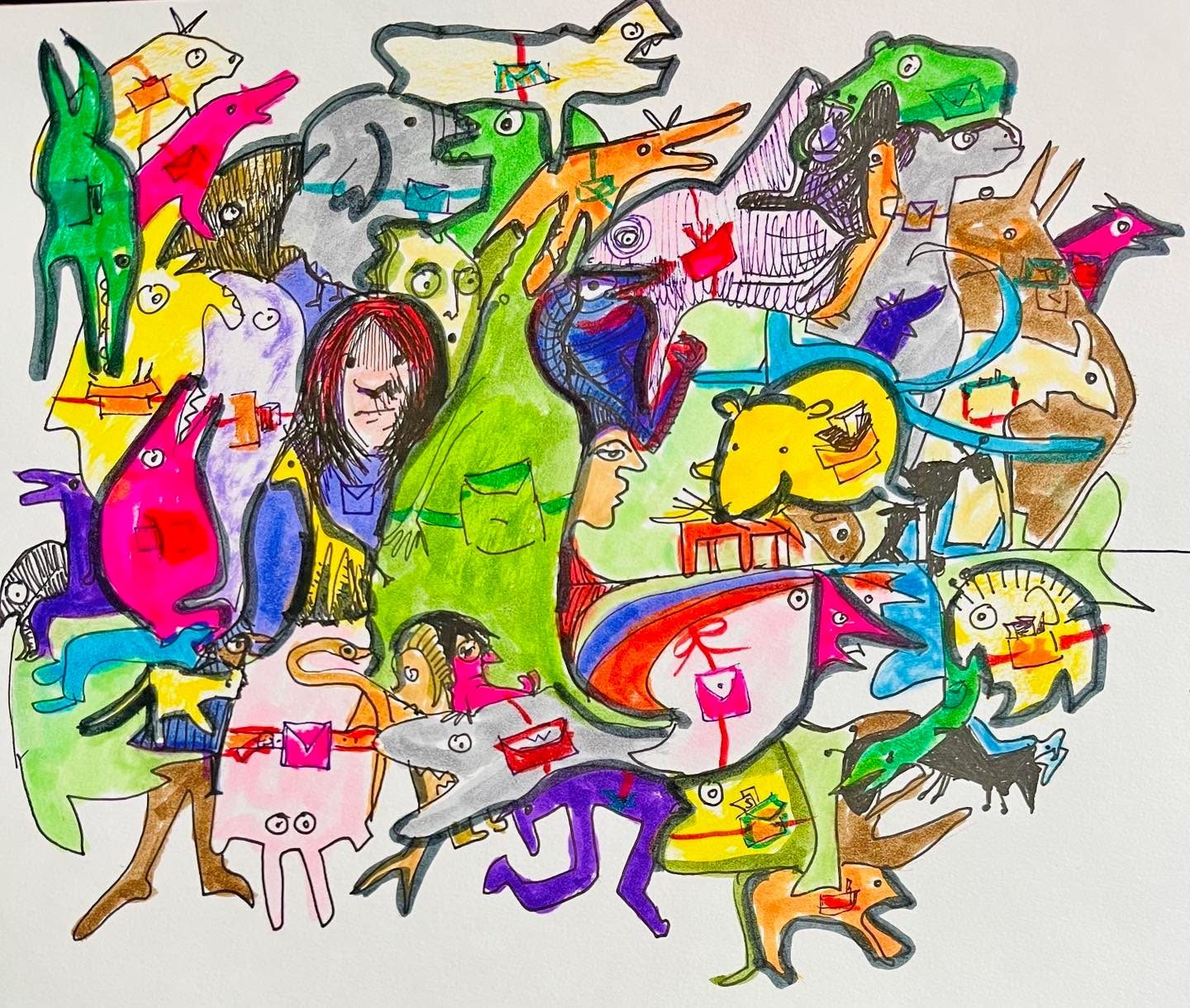 Drawing No. 2,001, 'All the tourists in town made midtown a pickpocket's paradise.', posted DEC 8, 2024