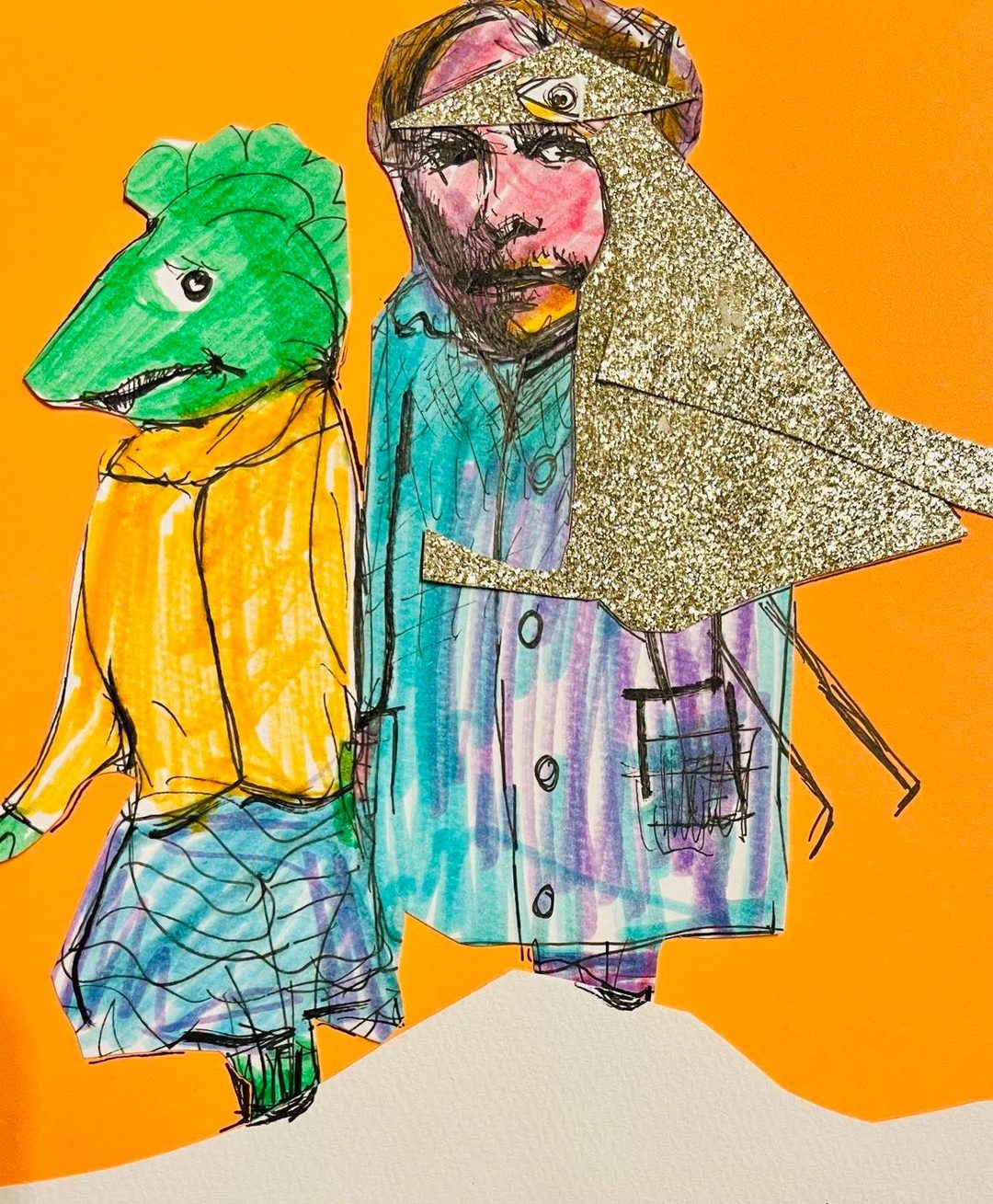 Drawing No. 1,628, 'It was hard for Manny the golden goose to travel incognito.', posted DEC 22, 2023