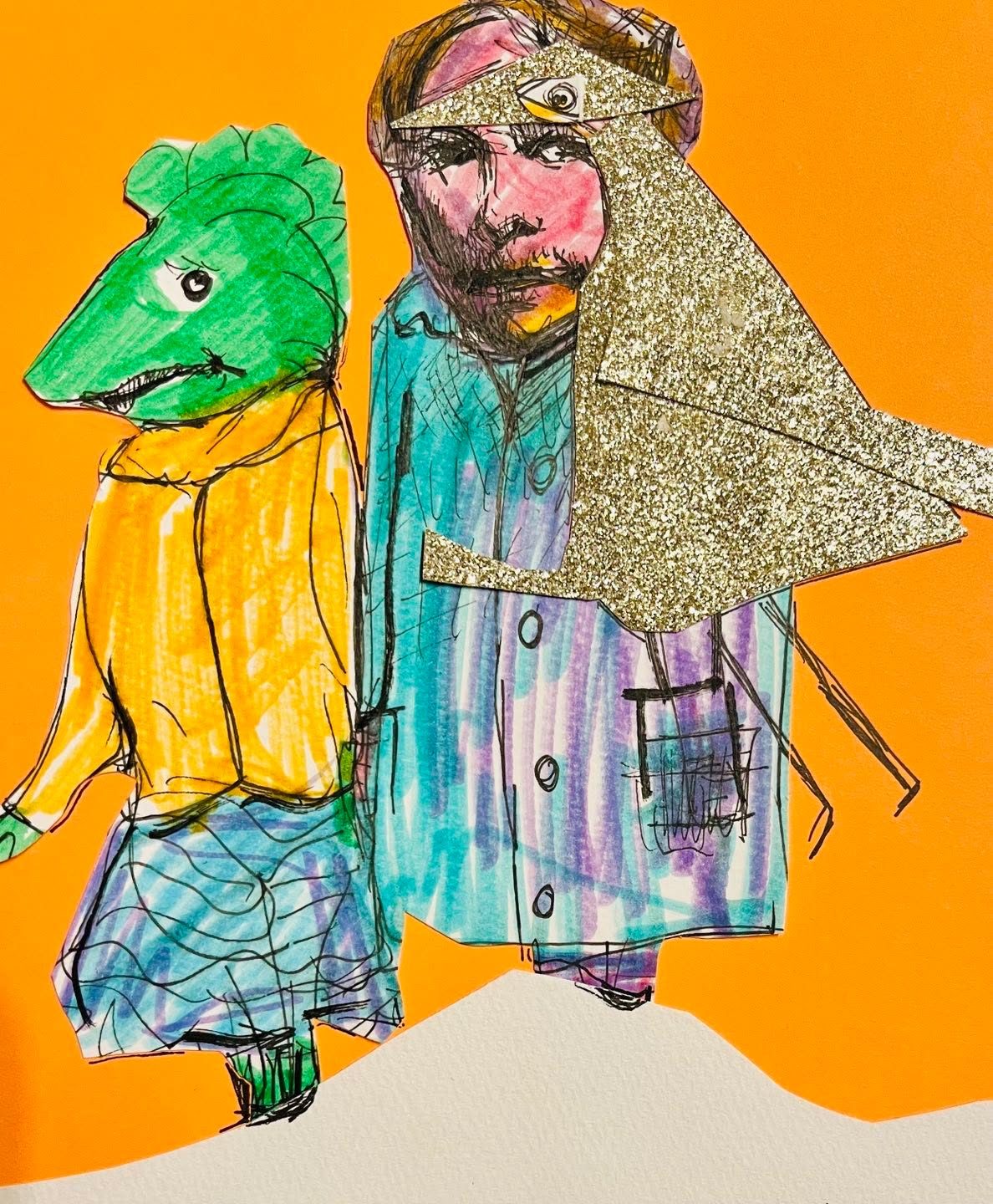 Drawing No. 1,628, 'It was hard for Manny the golden goose to travel incognito.', posted DEC 22, 2023