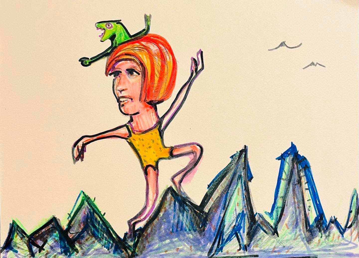Drawing No. 1,510, 'The Brenners were known as the mountaintop Fred and Ginger.', posted SEP 4, 2023