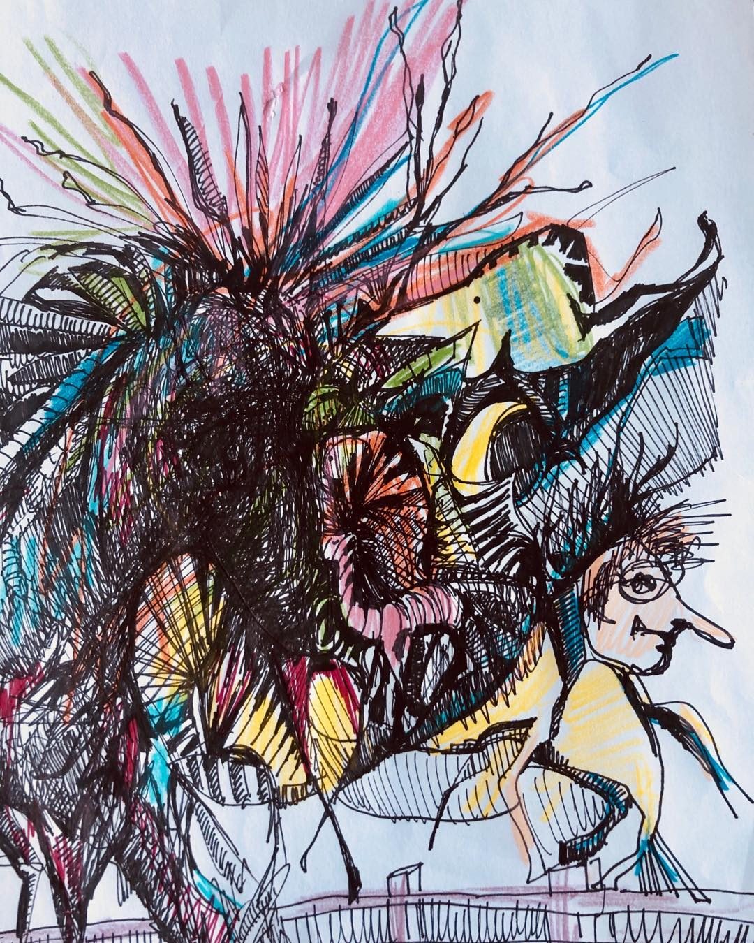 Drawing No. 201, 'Vinnie’s not hoarding, just buying the basics.', posted MAR 18, 2020