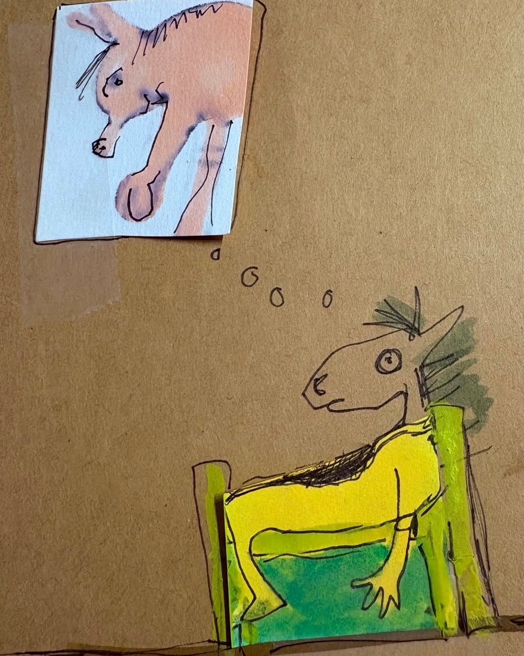 Drawing No. 2,608, 'Dobbin's nightmare scared him silly.', posted JUN 14, 2026