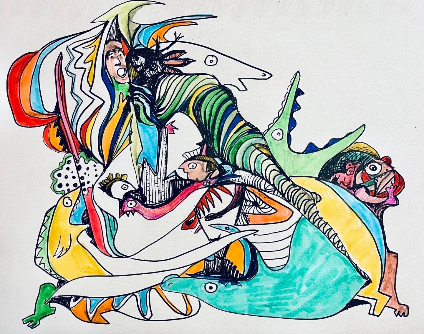 Drawing No. 1,234, 'The Snaiths' holiday party was a huge success.', posted DEC 8, 2022