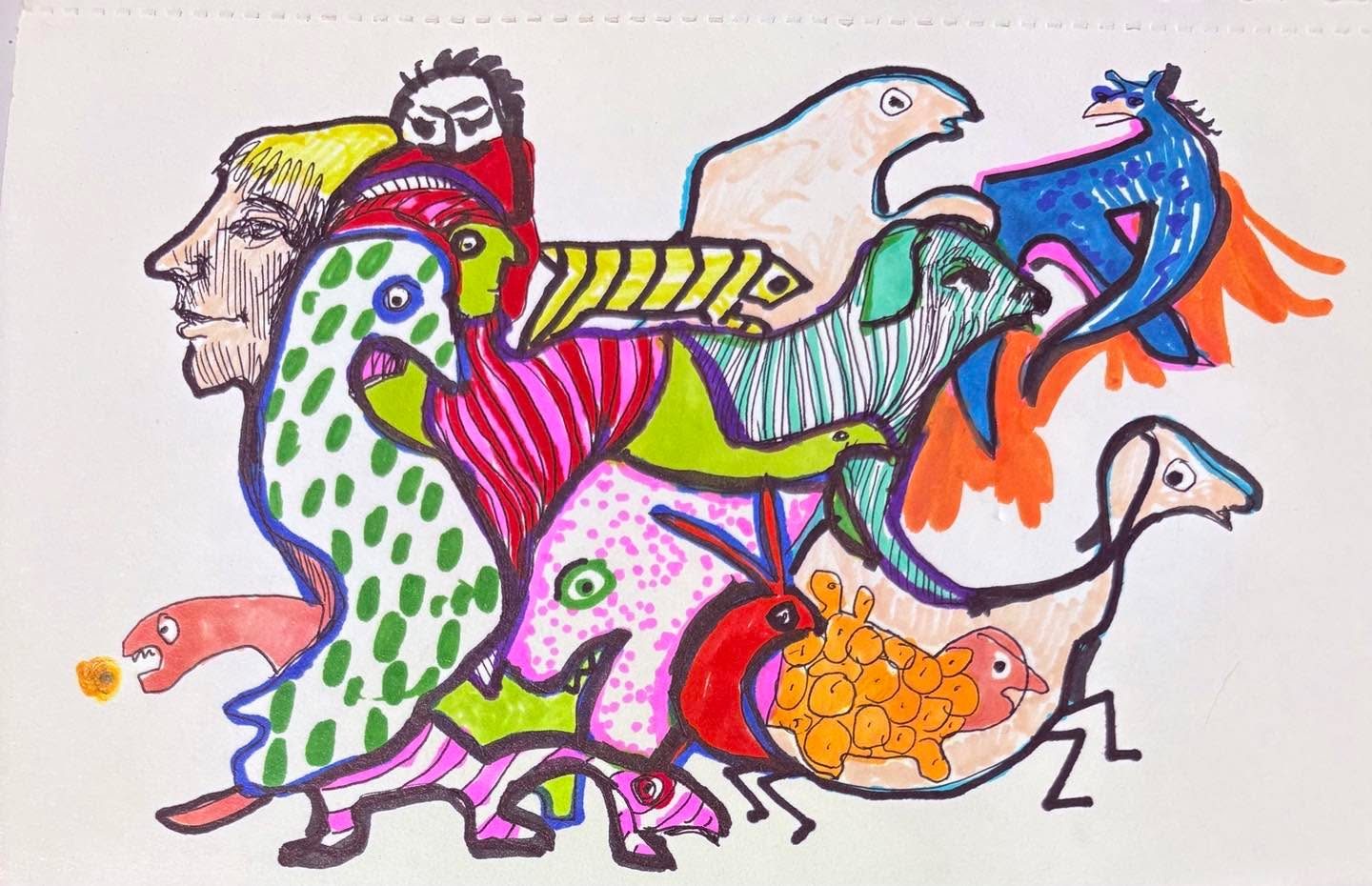 Drawing No. 2,602, 'Nobody admitting taking Lawrence's fried apricot chips.', posted JUN 8, 2026