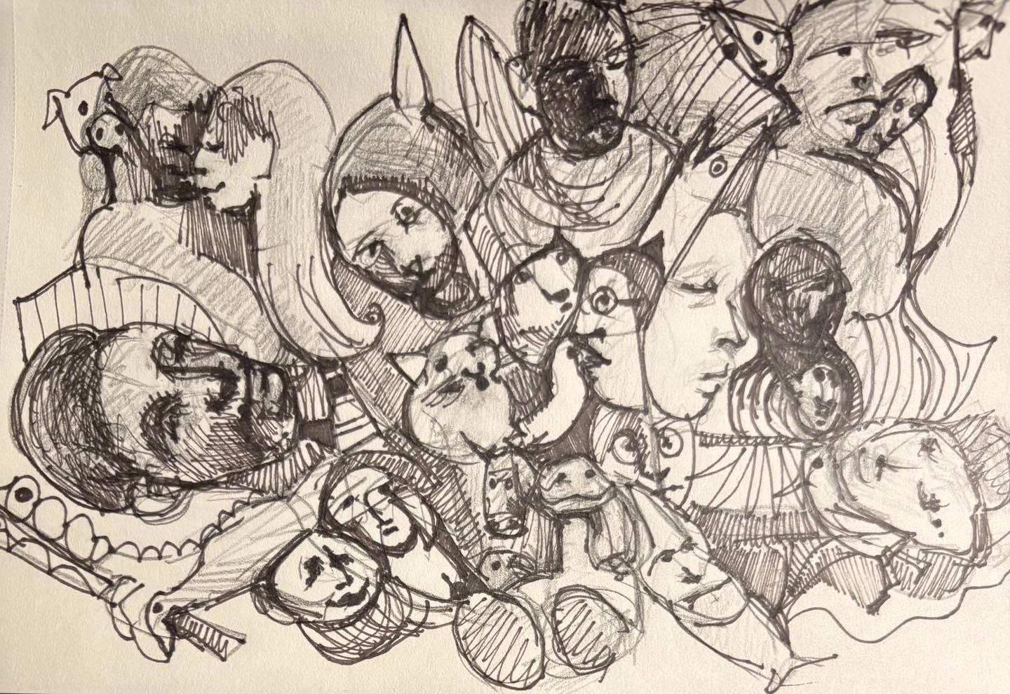 Drawing No. 2,353, 'The Peachbark Middle School reunion went on through the night.', posted NOV 2, 2025