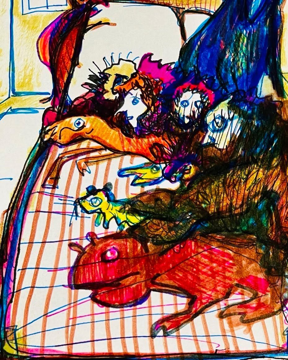 Drawing No. 1,043, 'Needleman’s B and B was small, but the family rate made it hard to resist.', posted JUN 4, 2022