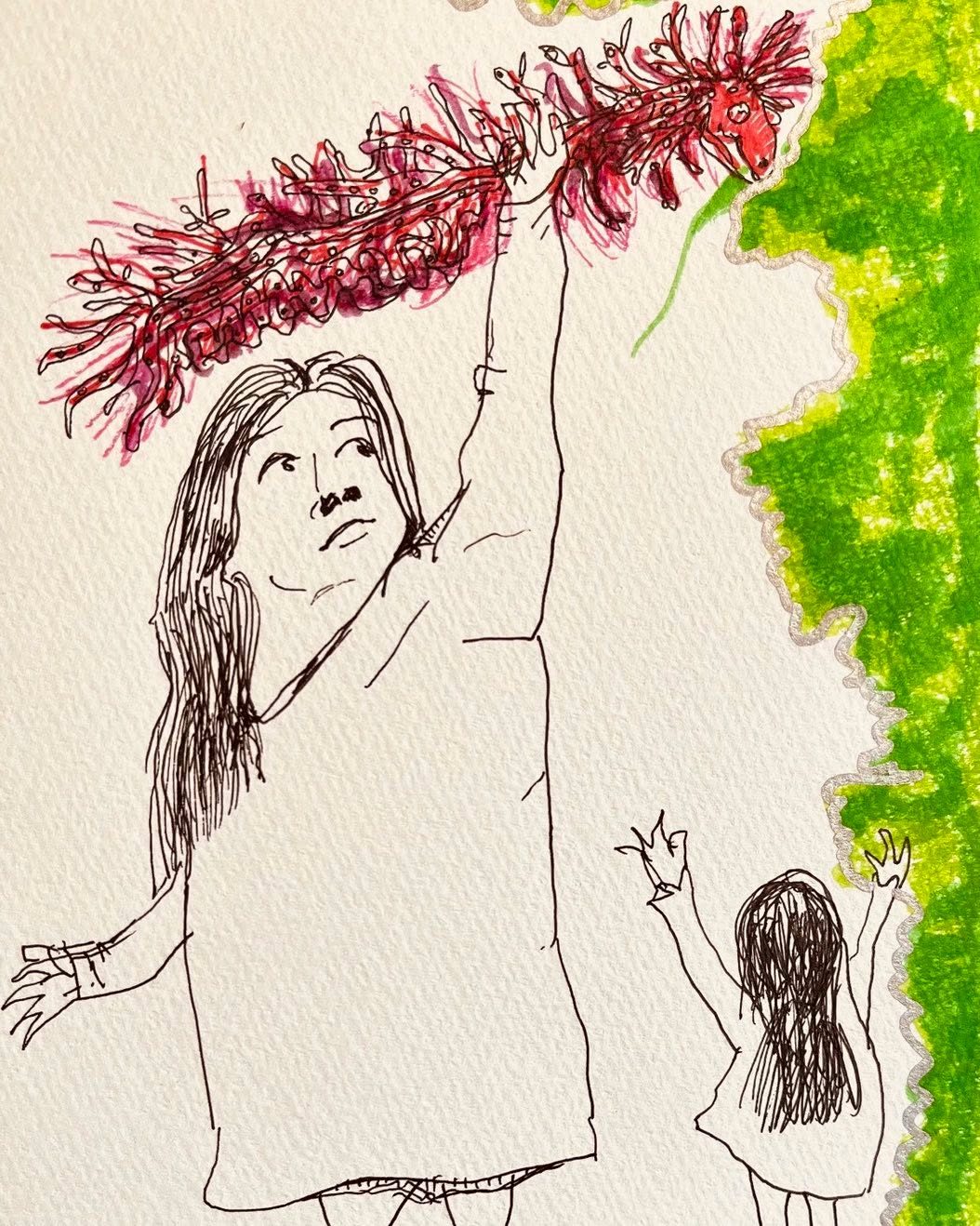 Drawing No. 1,427, 'Roseanne Stuck in a Tree', posted JUN 15, 2023