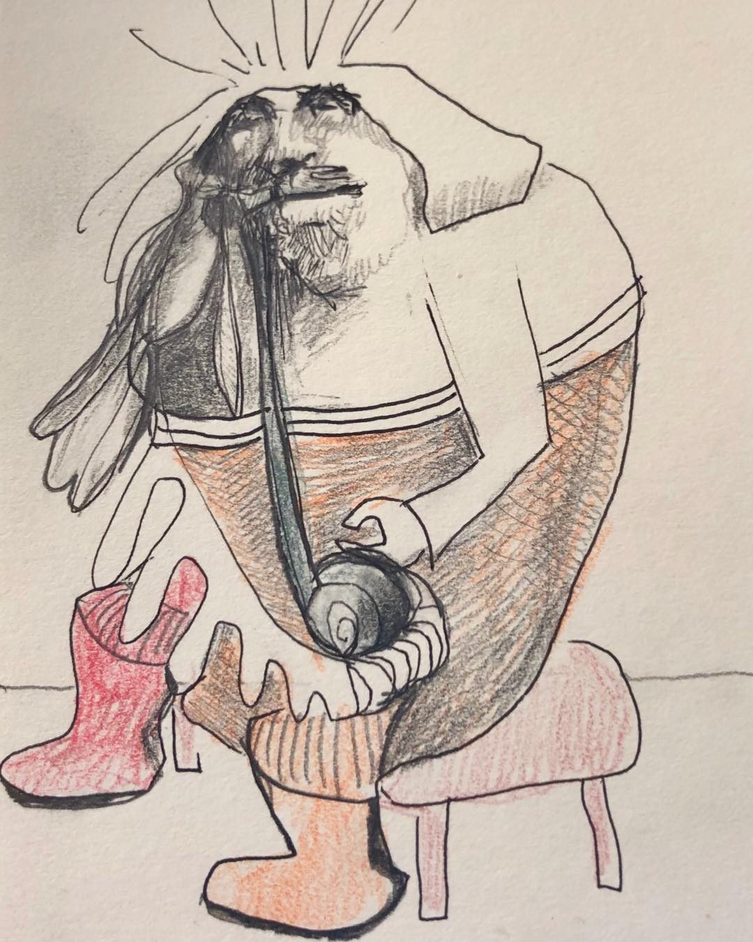 Drawing No. 54, 'Non-matching boots', posted SEP 6, 2019
