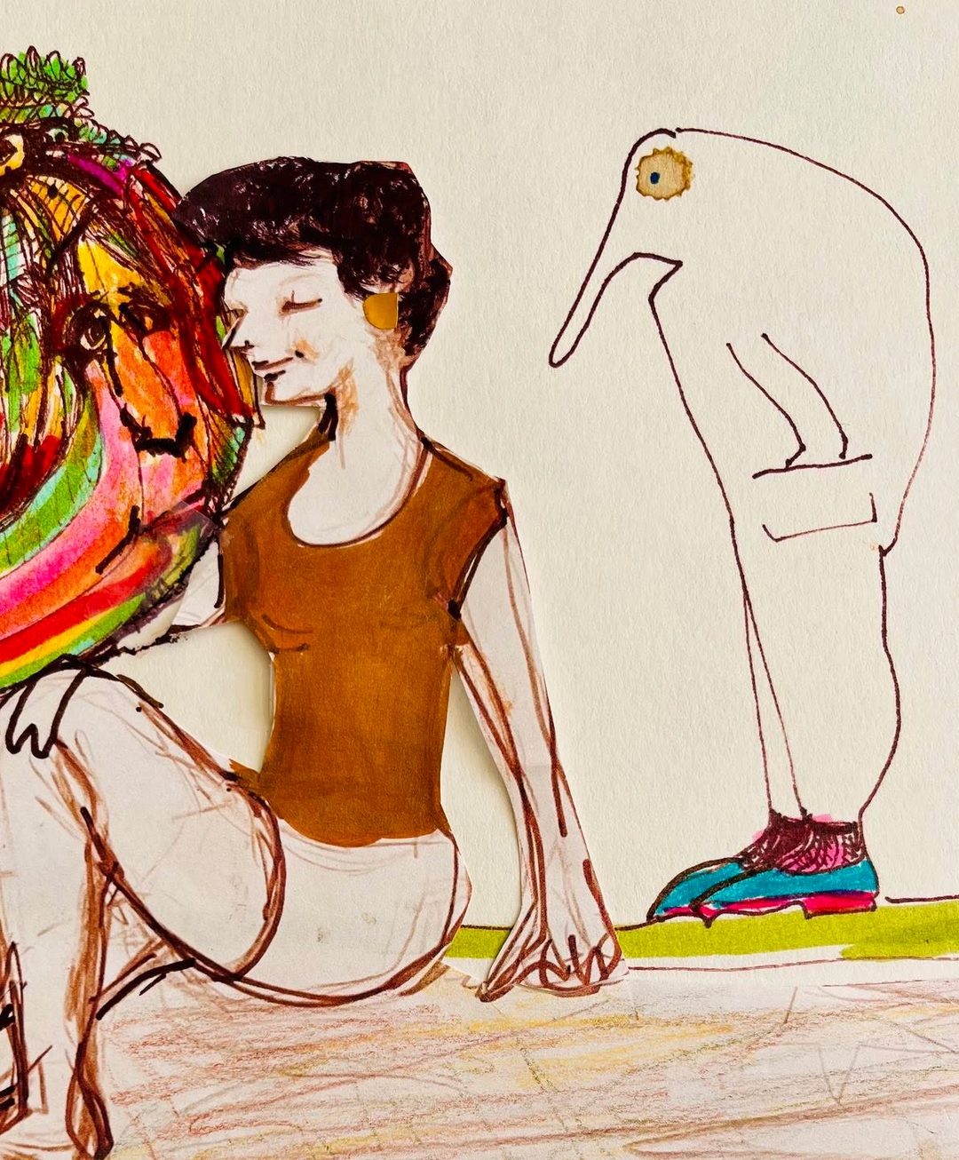 Drawing No. 1,409, 'Aunt Selma worried that Lola was too much woman for shy Thornton.', posted MAY 28, 2023