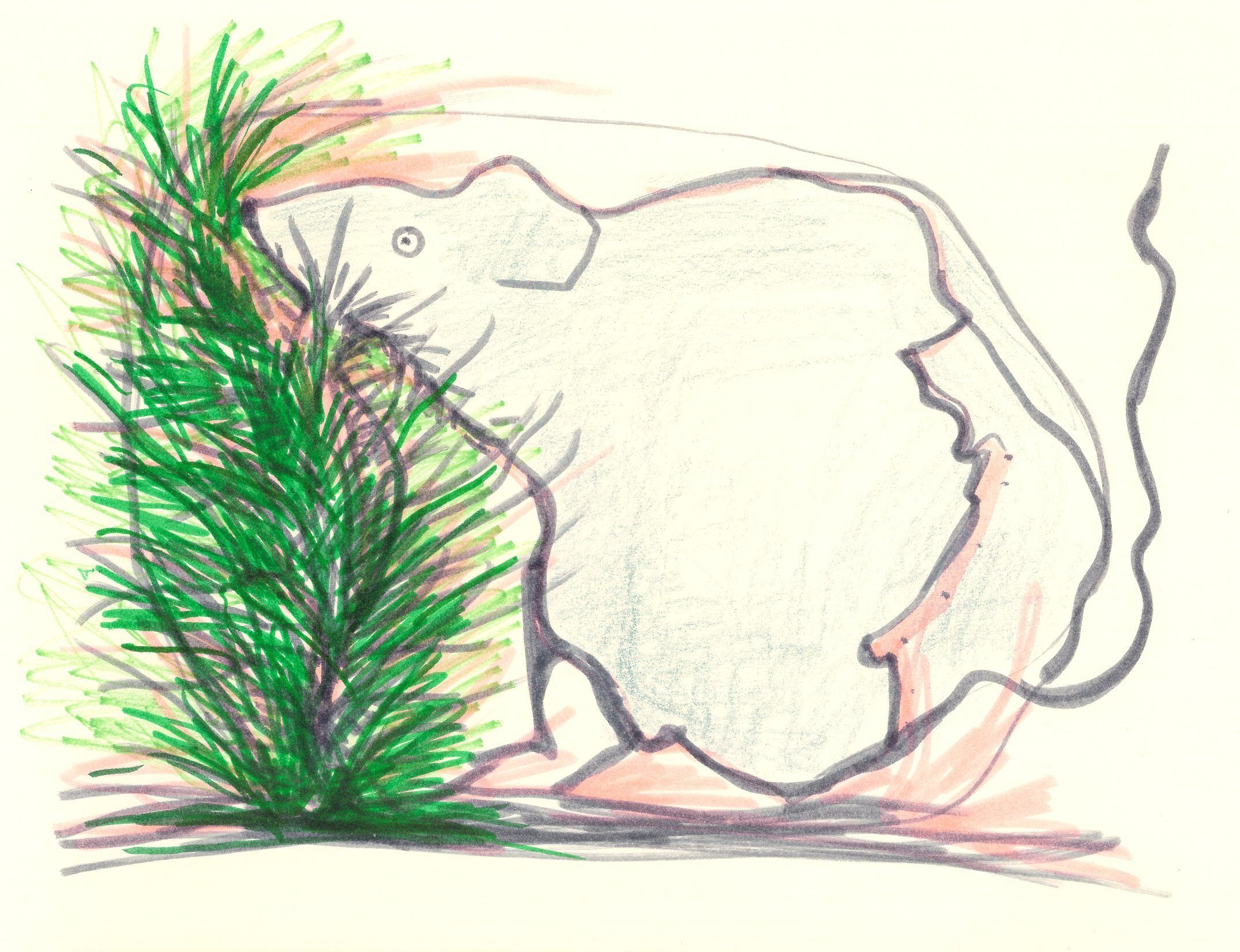 Drawing No. 1,613, 'Hiding', posted DEC 7, 2023