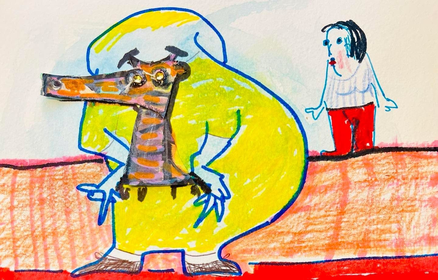 Drawing No. 1,733, 'Benson thought it was funny to hide Loretta's dragon.', posted MAR 31, 2024