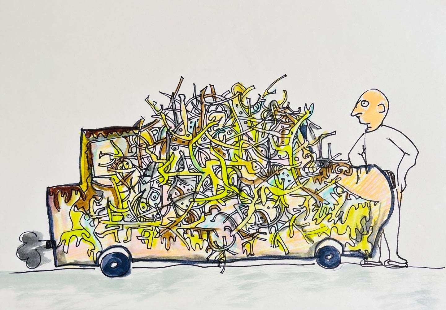Drawing No. 1,269, 'Dunbar felt it might be time to get the car washed.', posted JAN 12, 2023