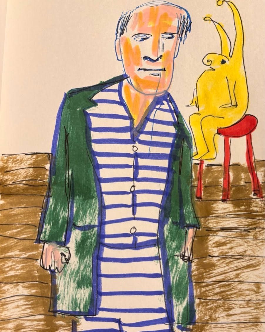 Drawing No. 2,438, 'Appleton found deep truth and occasional stock market tips in Ruffles' dreams.', posted JAN 20, 2026