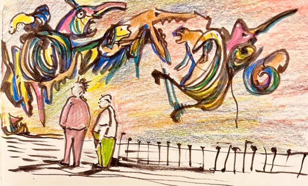 Drawing No. 1,786, 'Sherwin was certain: this new brood definitely wasn't cicadas.', posted MAY 21, 2024