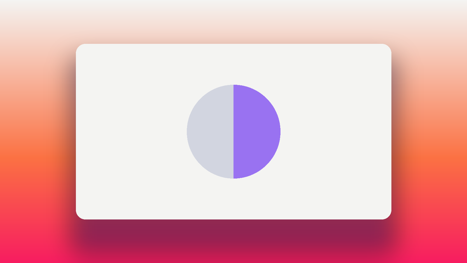 A circle split into two halves, one neutral gray and one purple, representing renting a network versus owning your own practice system