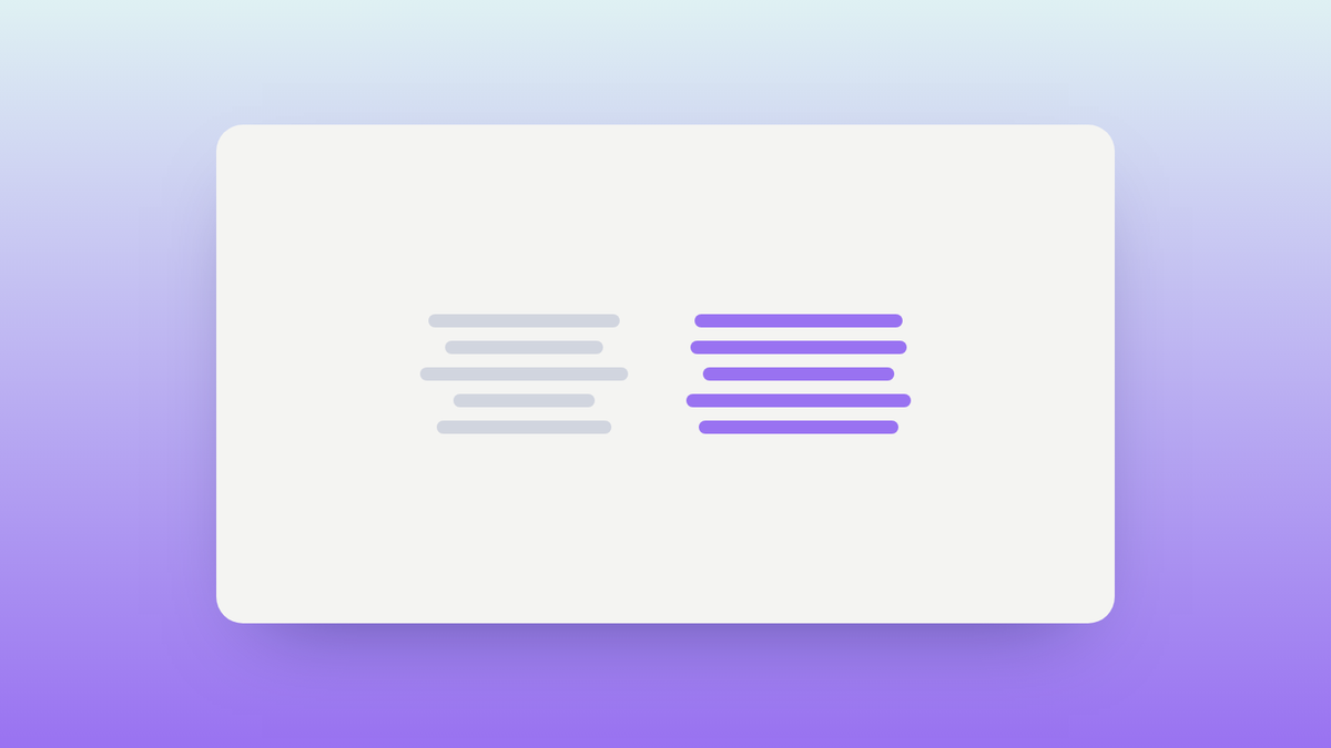 Abstract illustration of two columns of bars compared side by side