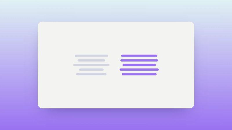 Abstract illustration of two columns of bars compared side by side