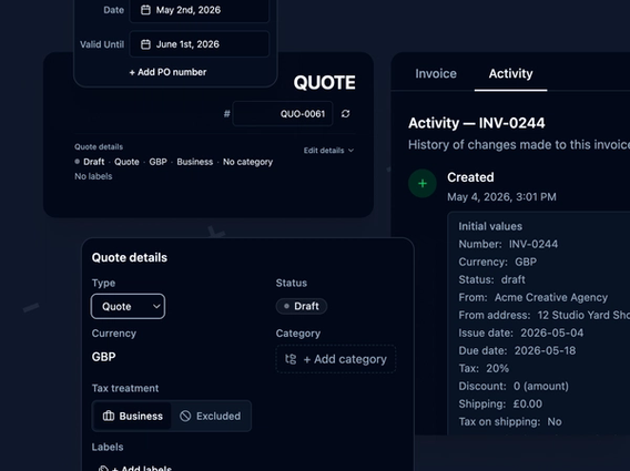 Quote and Invoice Builder