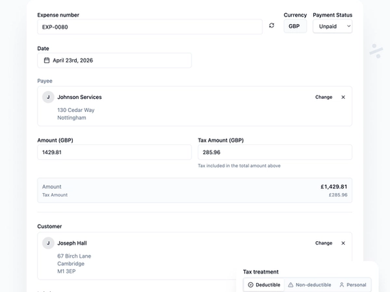 Expense Tracking & Receipts