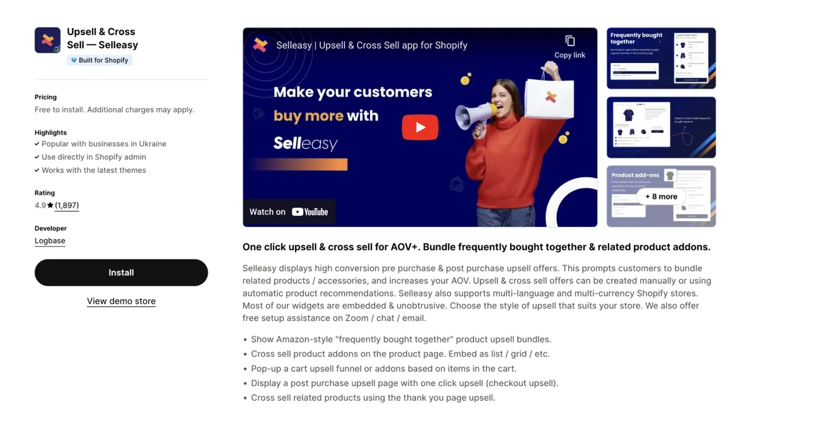  Selleasy - upsell and cross-sell, product bundles