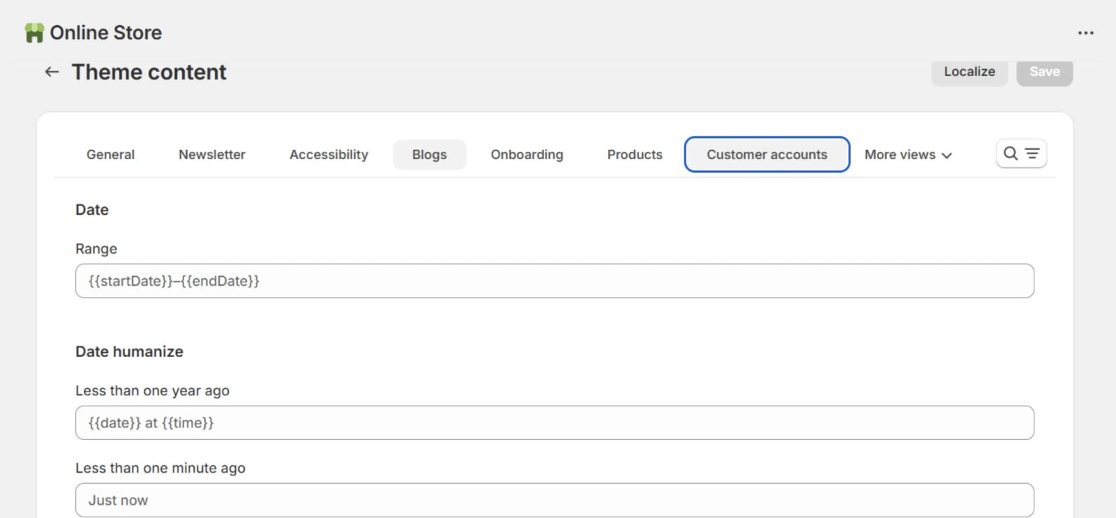 Customize text on the sign-in page for customer accounts