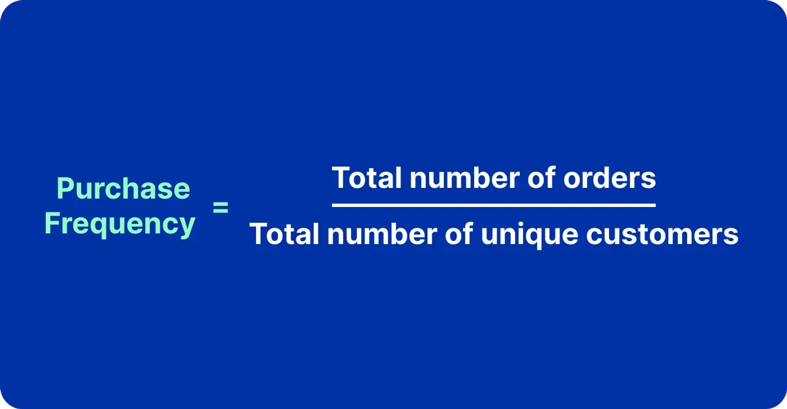 Purchase frequency