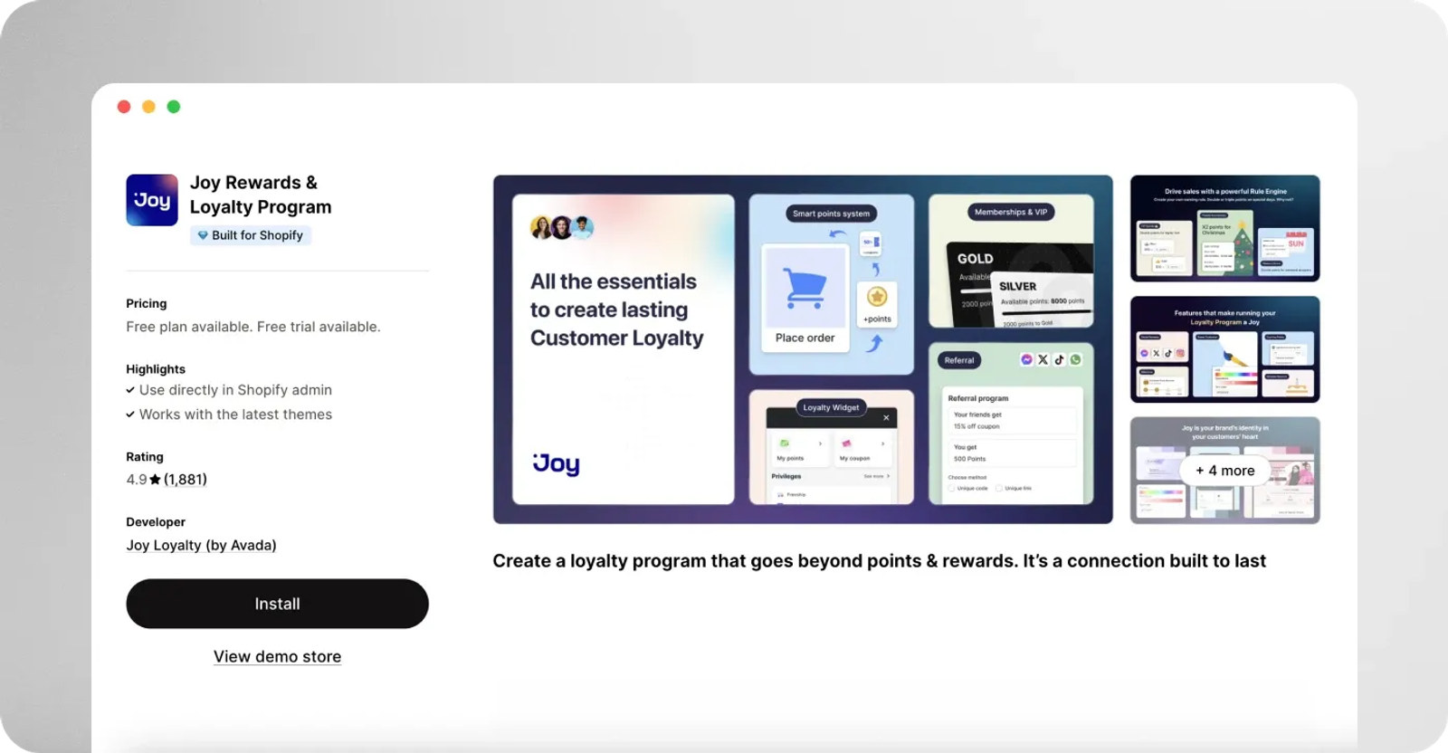 Joy Rewards & Loyalty Program